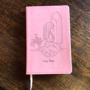 Like New NRSV precious moments Bible pink